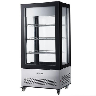 400L Commercial Upright Freezer Four Side Ventilated Ice Cream Display