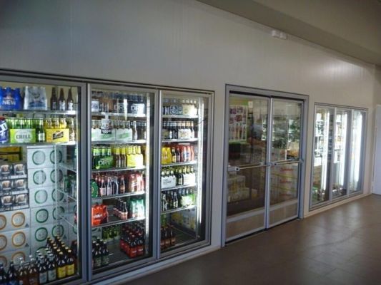 ประตูกระจกถ้ำเบียร์ Walk in Cooler Commercial Walk In ตู้เย็น ตู้แช่แข็ง