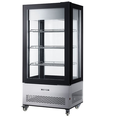 ตู้โชว์ไอศกรีมตู้โชว์กระจกสี่ด้านความจุ 400L