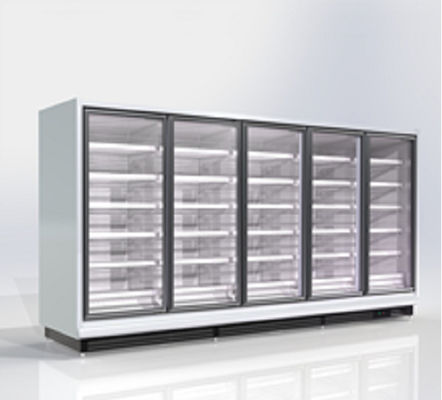 Upright R290 ตู้แช่ประตูกระจกเชิงพาณิชย์ Air Cooling 220V ชนิดรีโมท