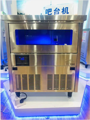 Commercial Square Ice Cube Maker 50kg ร้านอาหารโรงแรมพร้อมคอมเพรสเซอร์นำเข้า